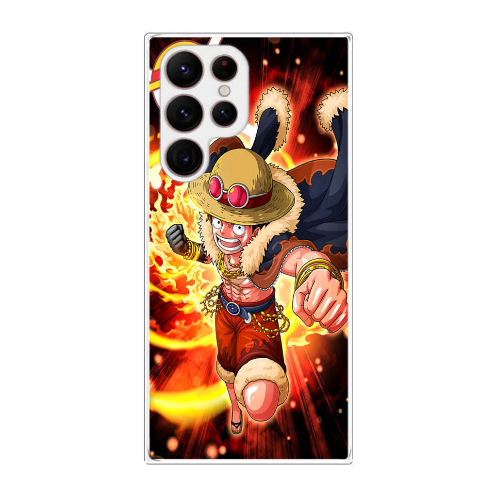 Luffy Red Hawk Punch Galaxy S22 Ultra 5G Case