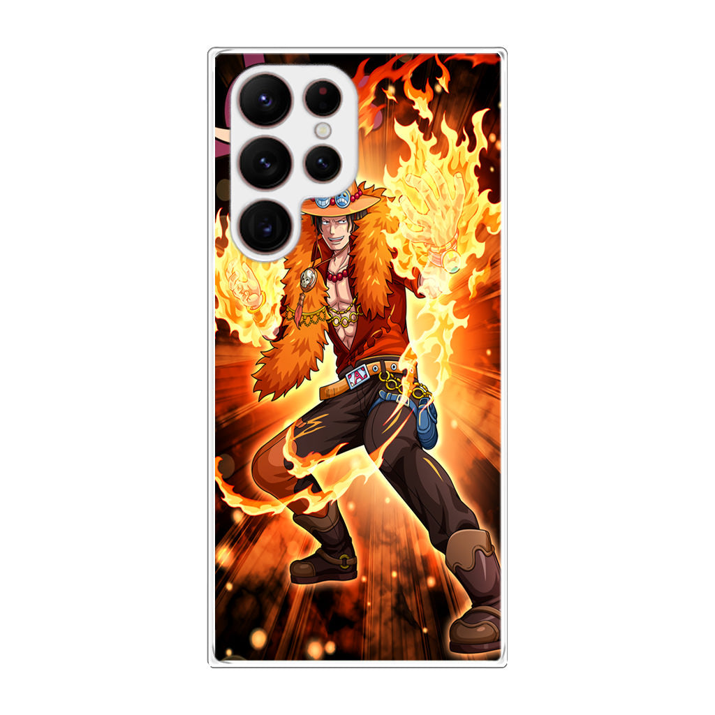 Portgas D Ace Fire Power Galaxy S22 Ultra 5G Case