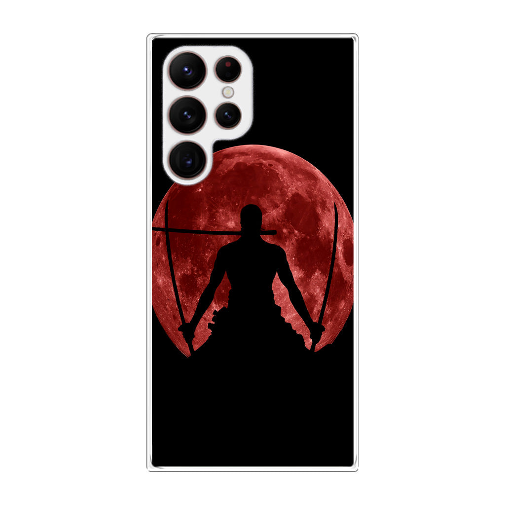 Silhouette Of Zoro In Santoryu Mode Galaxy S22 Ultra 5G Case