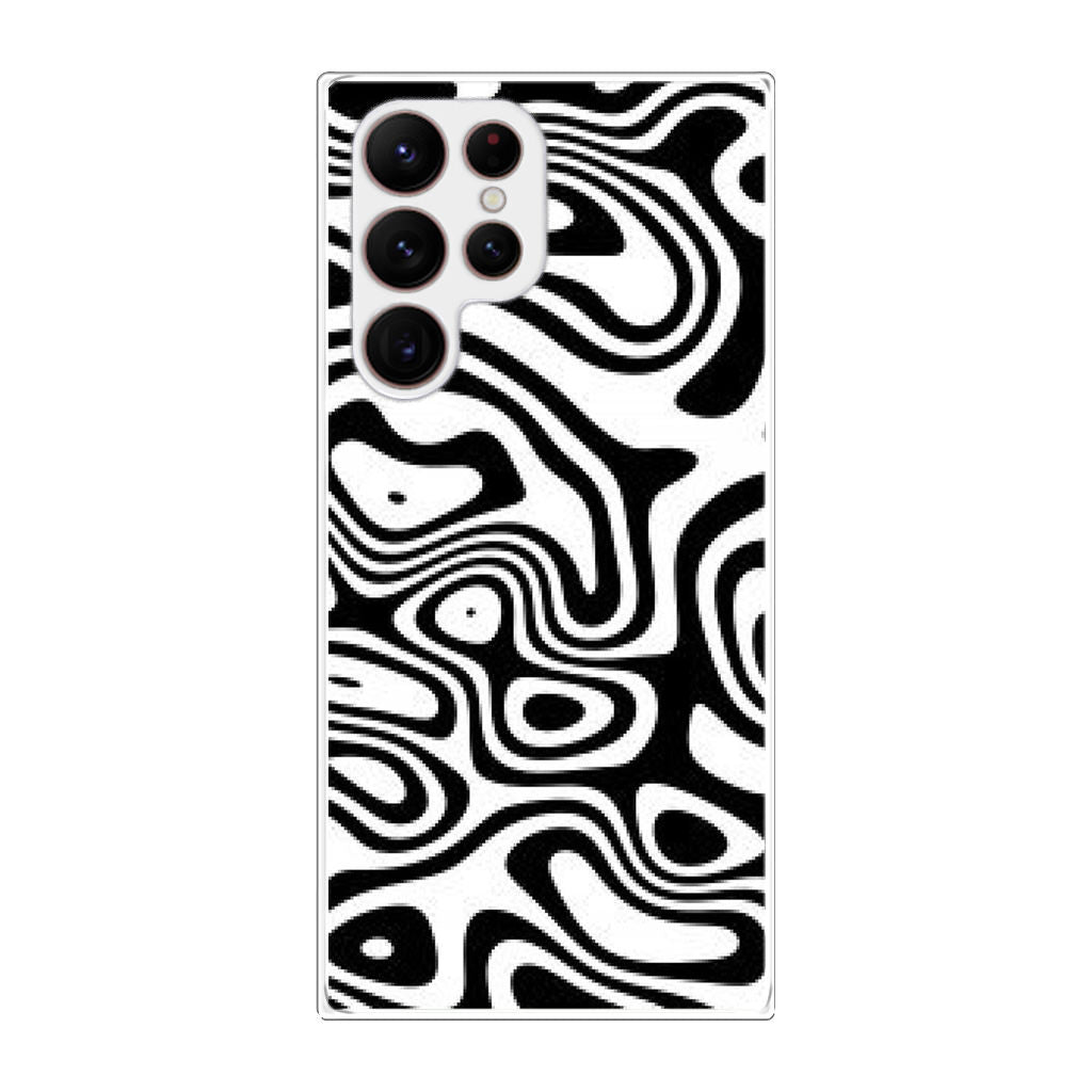 Abstract Black and White Background Galaxy S22 Ultra 5G Case