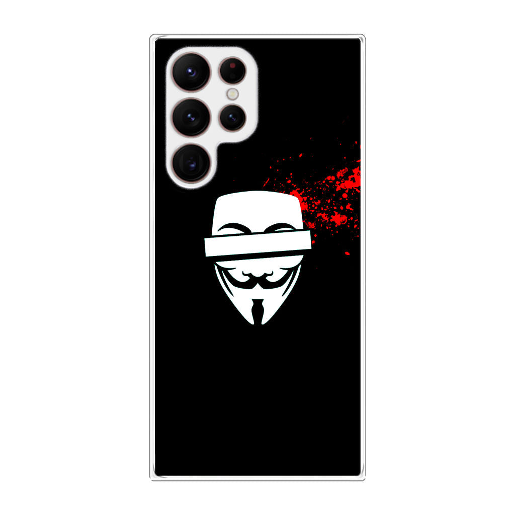 Anonymous Blood Splashes Galaxy S22 Ultra 5G Case
