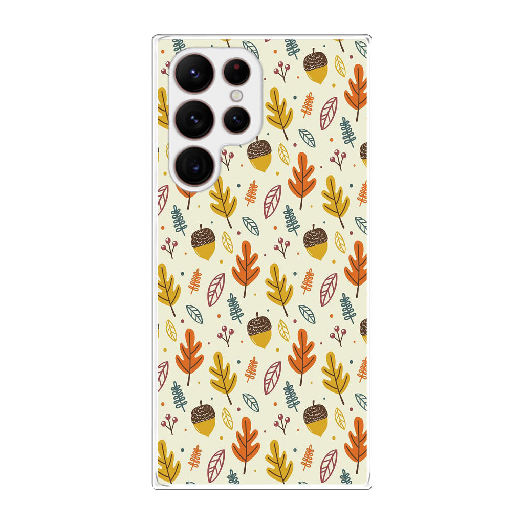 Autumn Things Pattern Galaxy S22 Ultra 5G Case