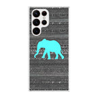 Aztec Elephant Turquoise Galaxy S22 Ultra 5G Case