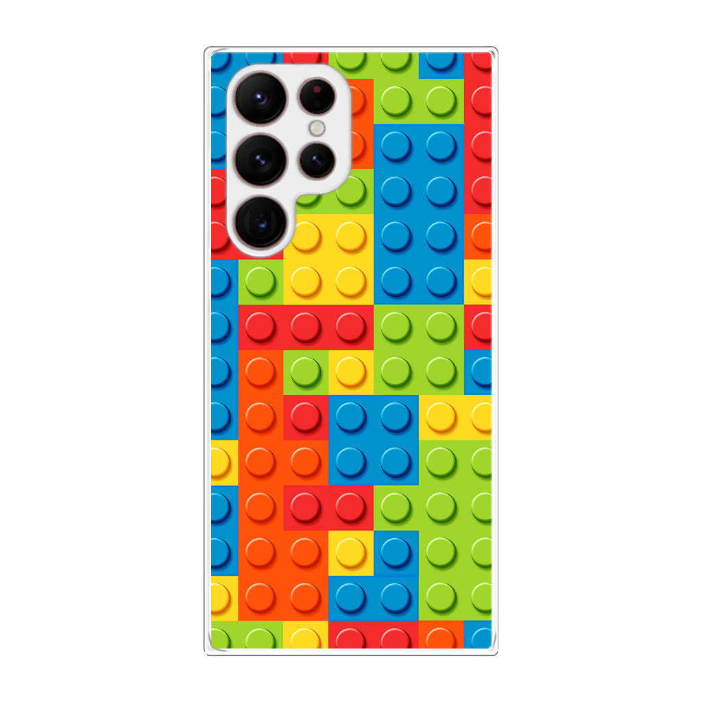 Blocks Rainbow Pattern Galaxy S22 Ultra 5G Case