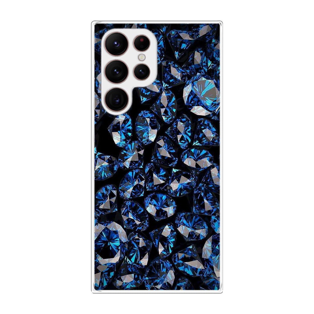 Blue Diamonds Pattern Galaxy S22 Ultra 5G Case