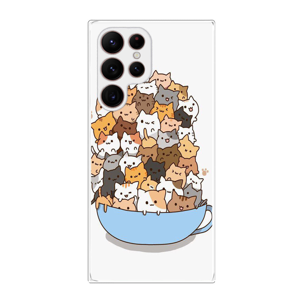 Cats on A Bowl Galaxy S22 Ultra 5G Case