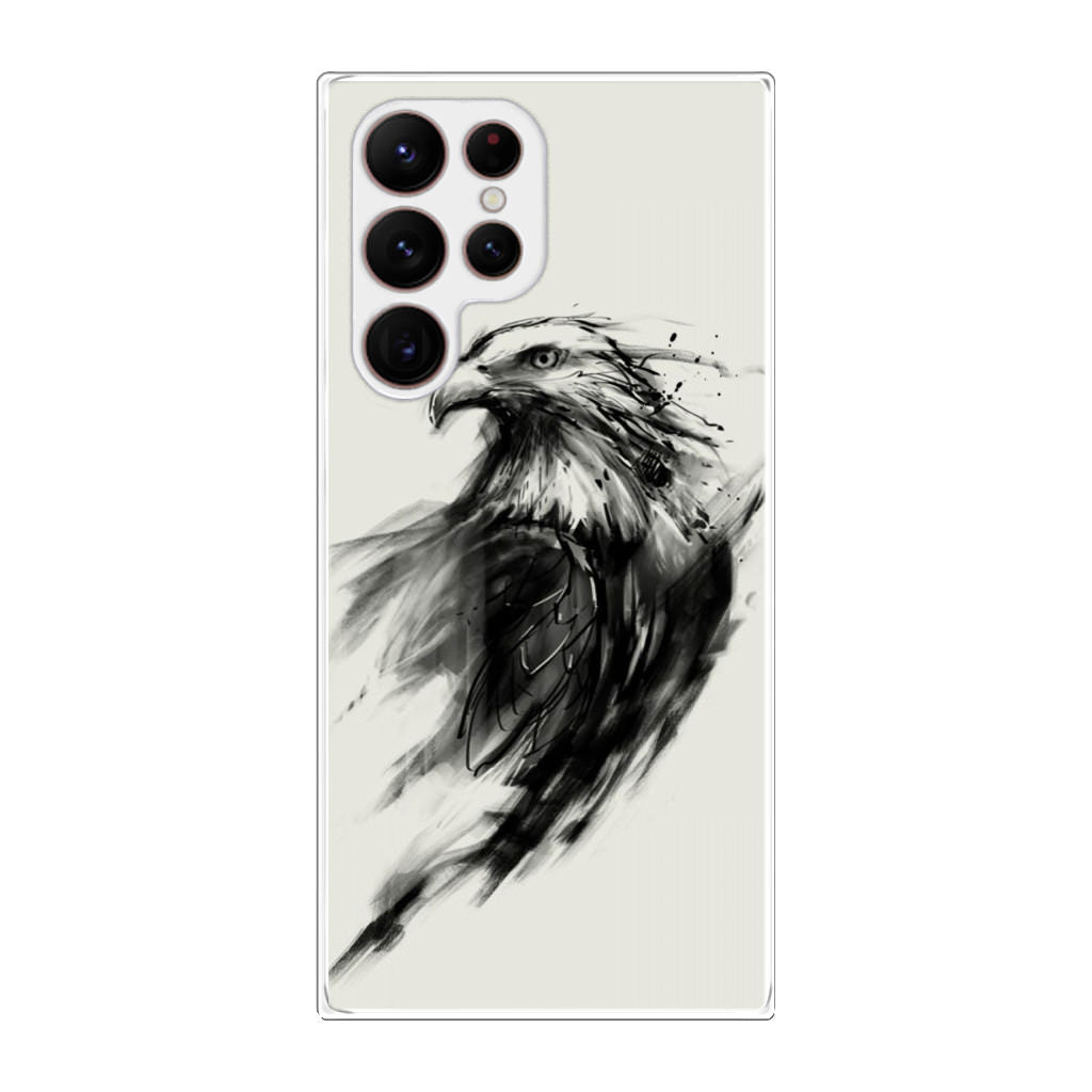 Eagle Art Black Ink Galaxy S22 Ultra 5G Case