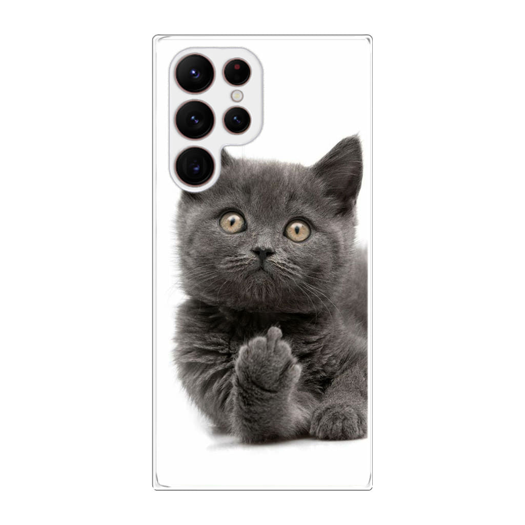 Finger British Shorthair Cat Galaxy S22 Ultra 5G Case