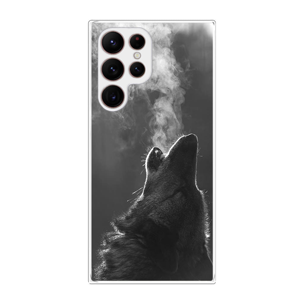 Howling Wolves Black and White Galaxy S22 Ultra 5G Case