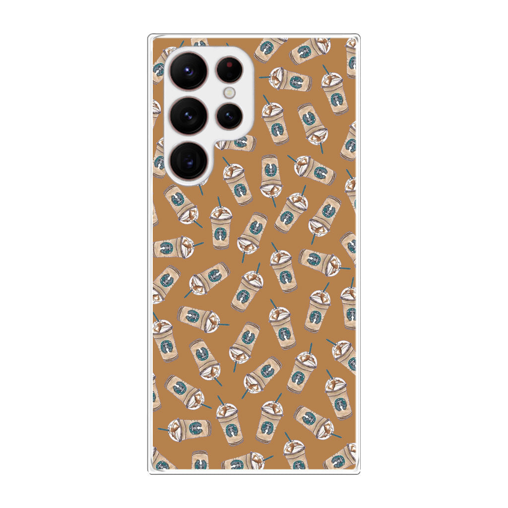 Iced Cappuccinos Lover Pattern Galaxy S22 Ultra 5G Case