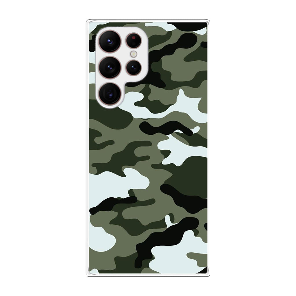 Military Green Camo Galaxy S22 Ultra 5G Case