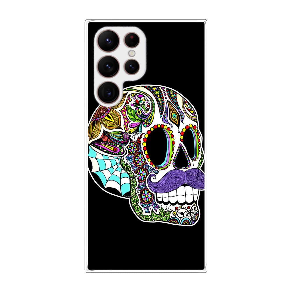 Mustache Sugar Skull Galaxy S22 Ultra 5G Case