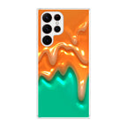 Orange Paint Dripping Galaxy S22 Ultra 5G Case