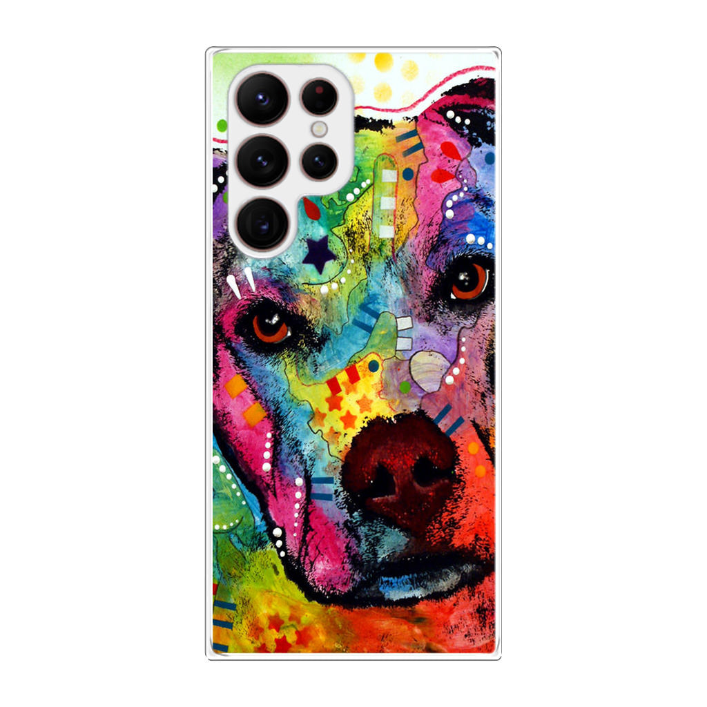 Pitbull Love Painting Galaxy S22 Ultra 5G Case