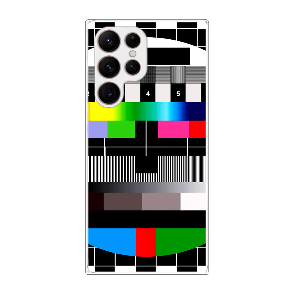 Scheme Pause TV Colorful Mesh Galaxy S22 Ultra 5G Case