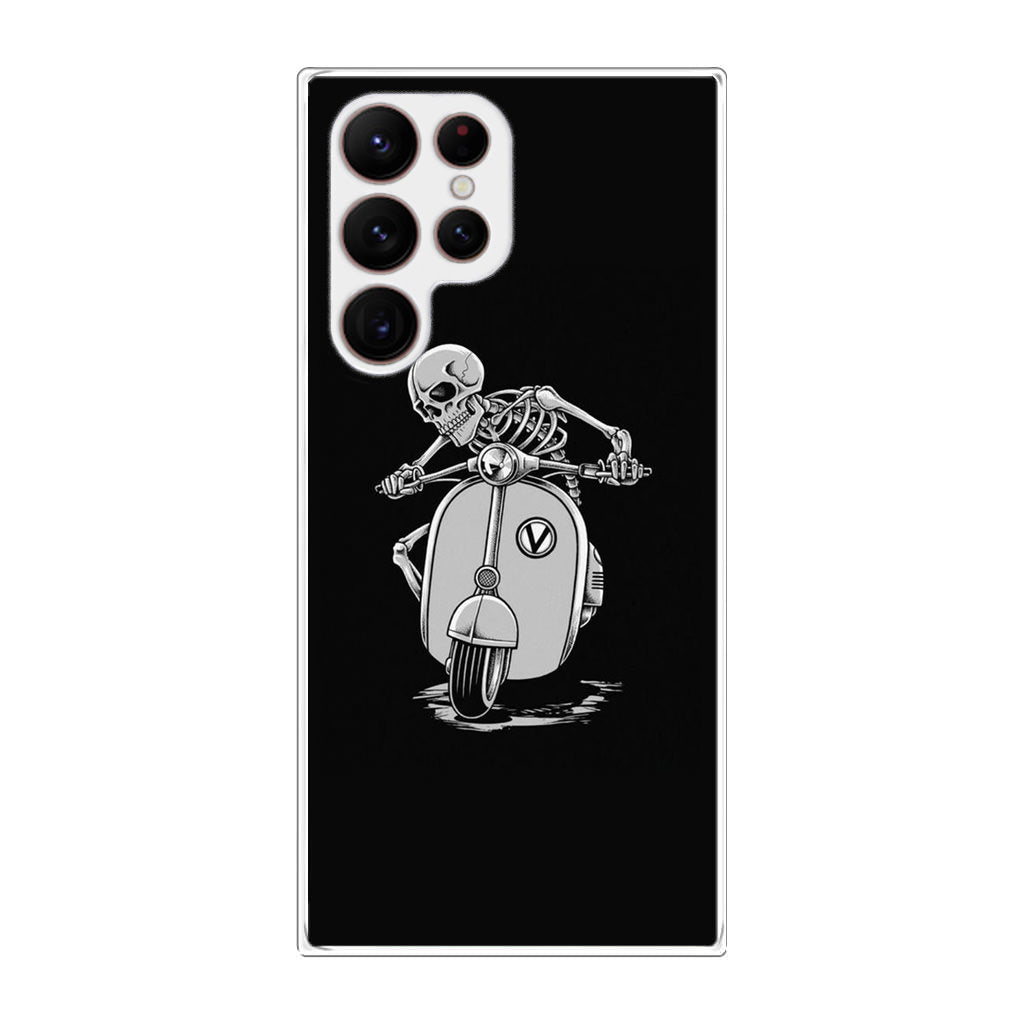 Skeleton Rides Scooter Galaxy S22 Ultra 5G Case