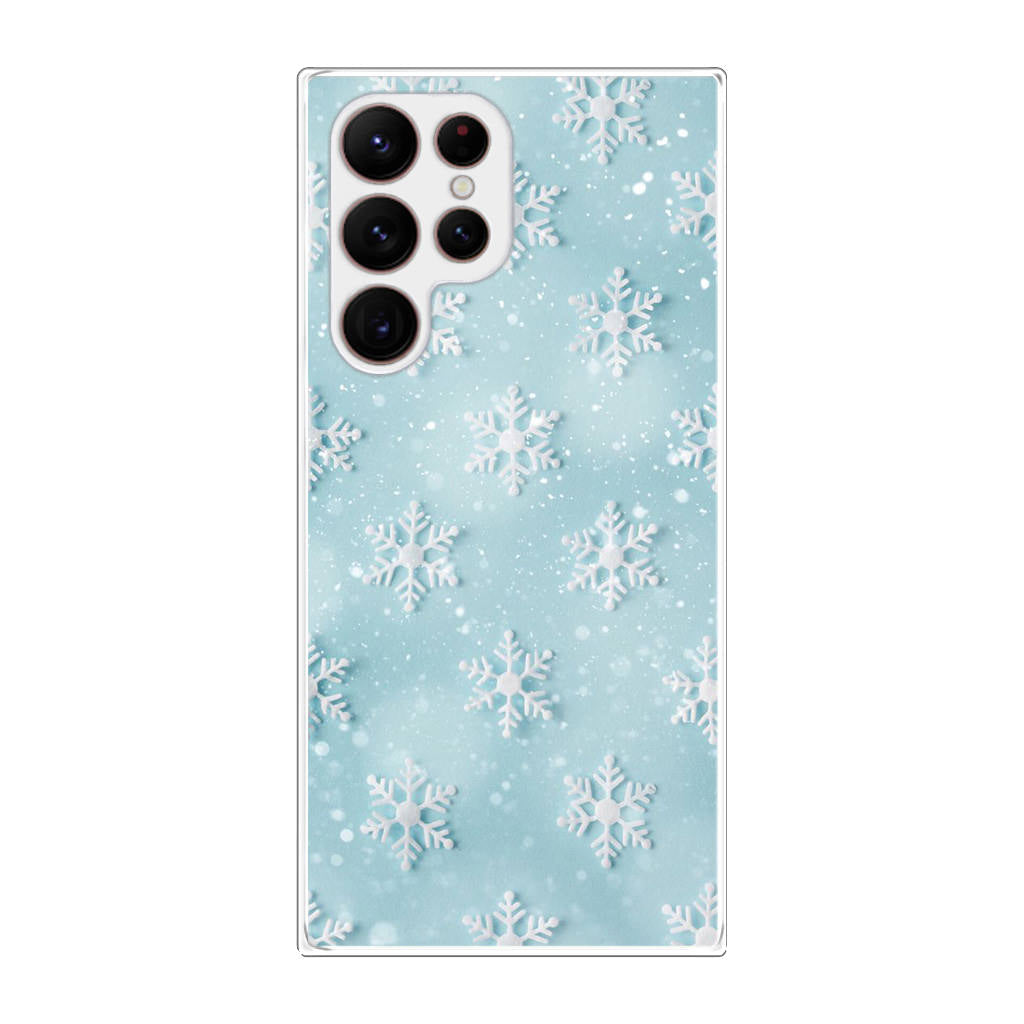 Snowflakes Pattern Galaxy S22 Ultra 5G Case