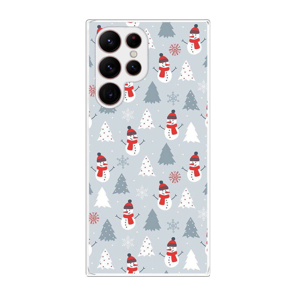 Snowmans Pattern Galaxy S22 Ultra 5G Case