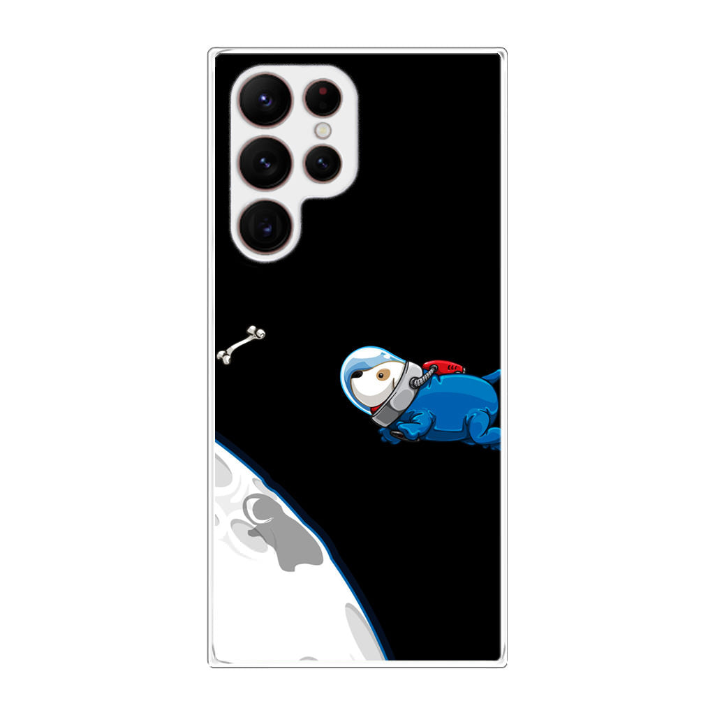 Space Dog Chasing A Bone Galaxy S22 Ultra 5G Case
