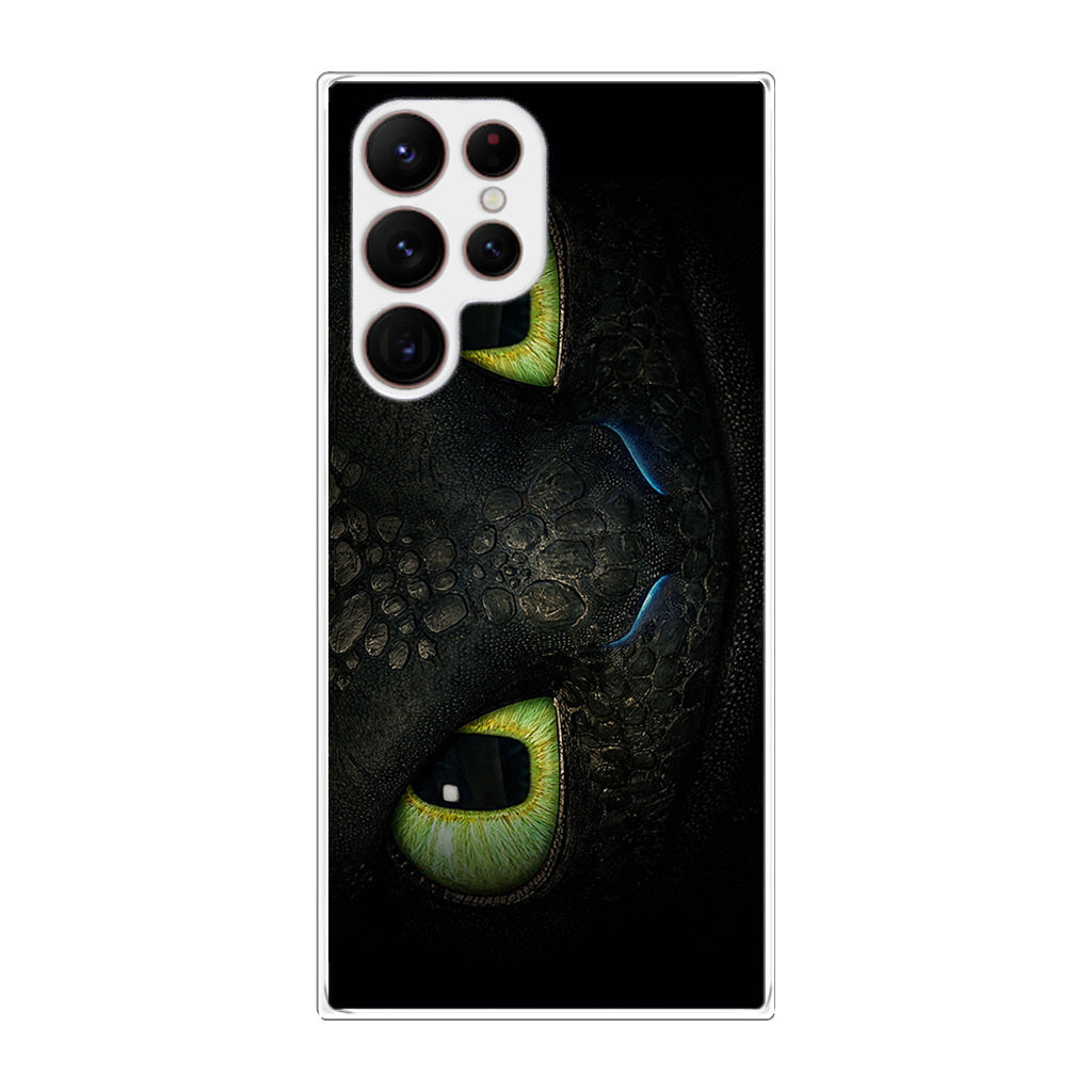 Toothless Dragon Eyes Close Up Galaxy S22 Ultra 5G Case