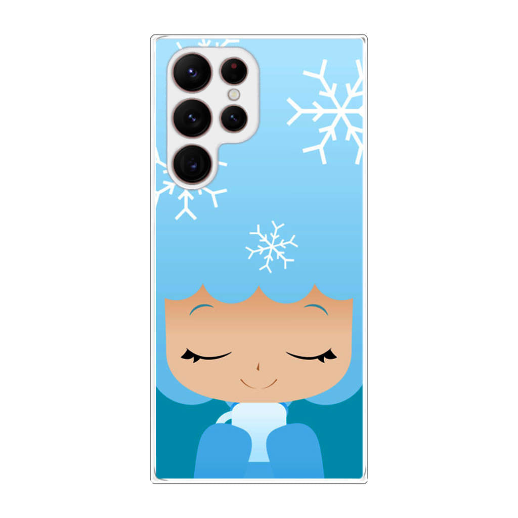 Winter Afro Girl Galaxy S22 Ultra 5G Case