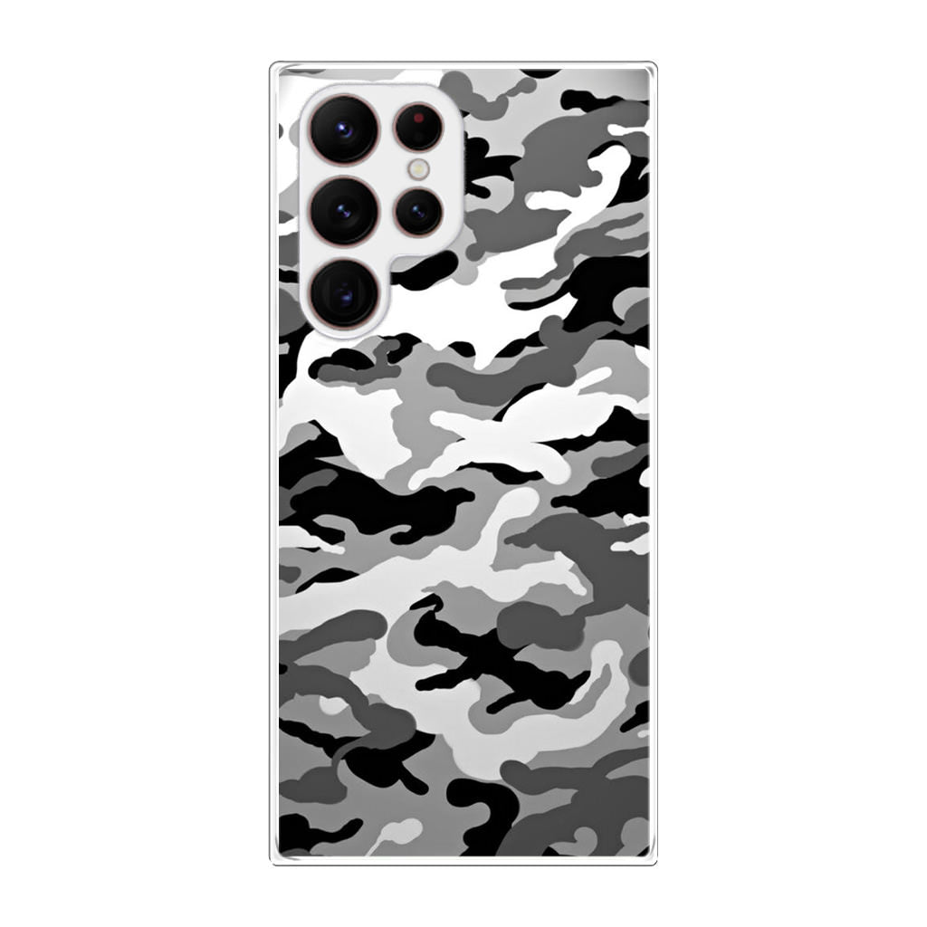 Winter Army Camo Galaxy S22 Ultra 5G Case