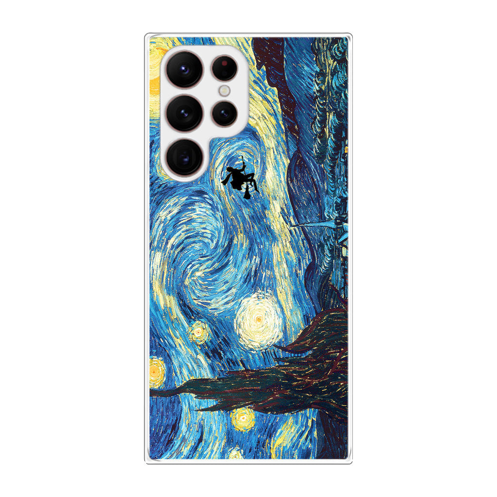 Witch on The Starry Night Sky Galaxy S22 Ultra 5G Case