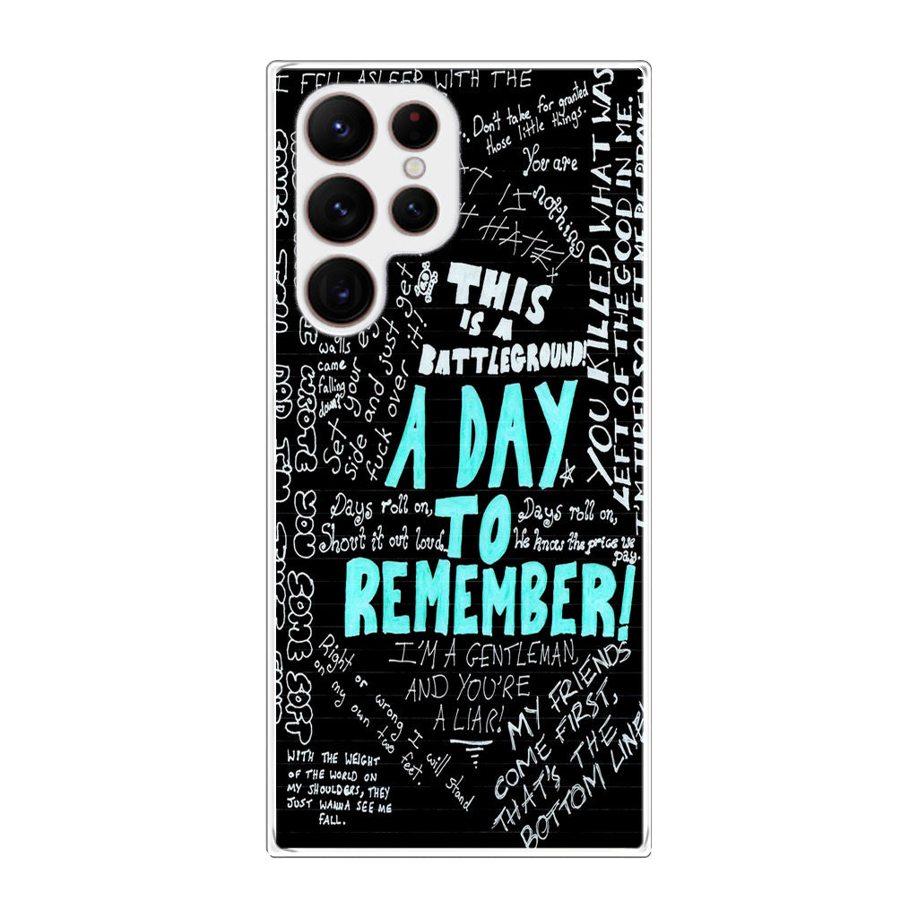 A Day To Remember Quote Galaxy S22 Ultra 5G Case