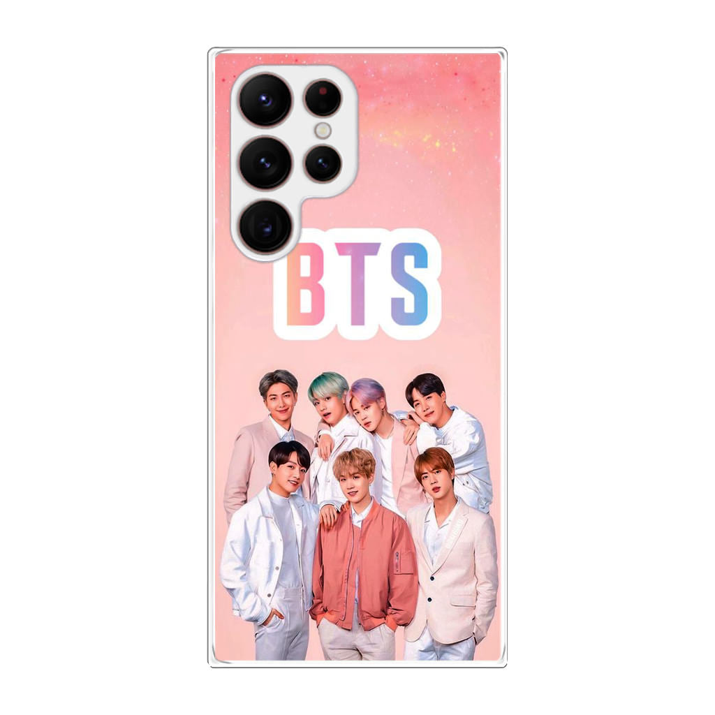 BTS Member in Pink Galaxy S22 Ultra 5G Case