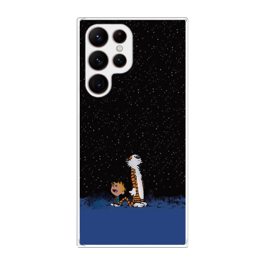 Calvin and Hobbes Space Galaxy S22 Ultra 5G Case