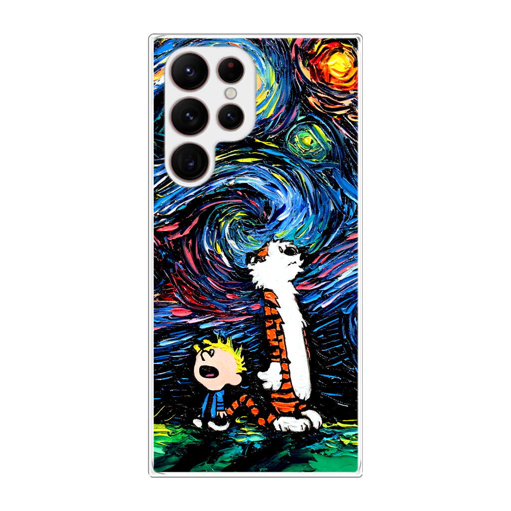 Calvin Art At Starry Night Galaxy S22 Ultra 5G Case