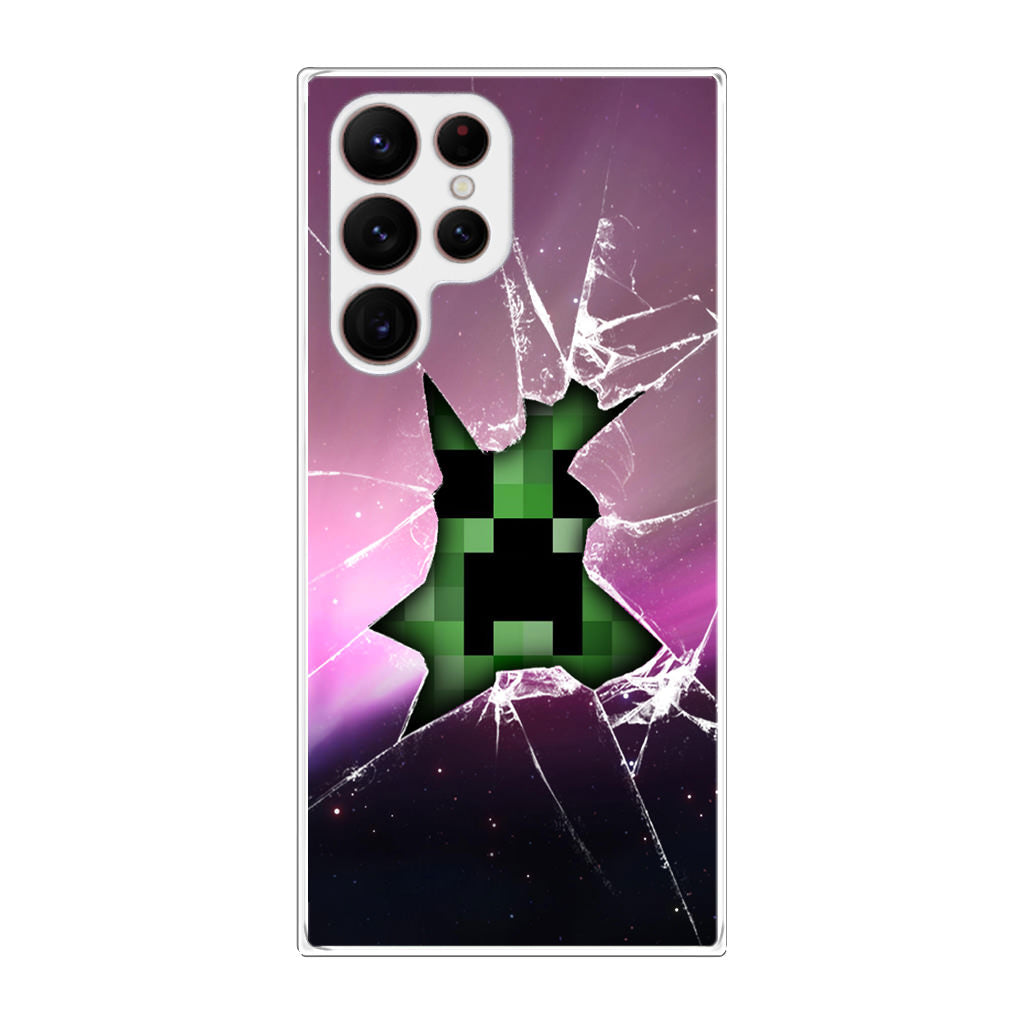 Creeper Glass Broken Violet Galaxy S22 Ultra 5G Case