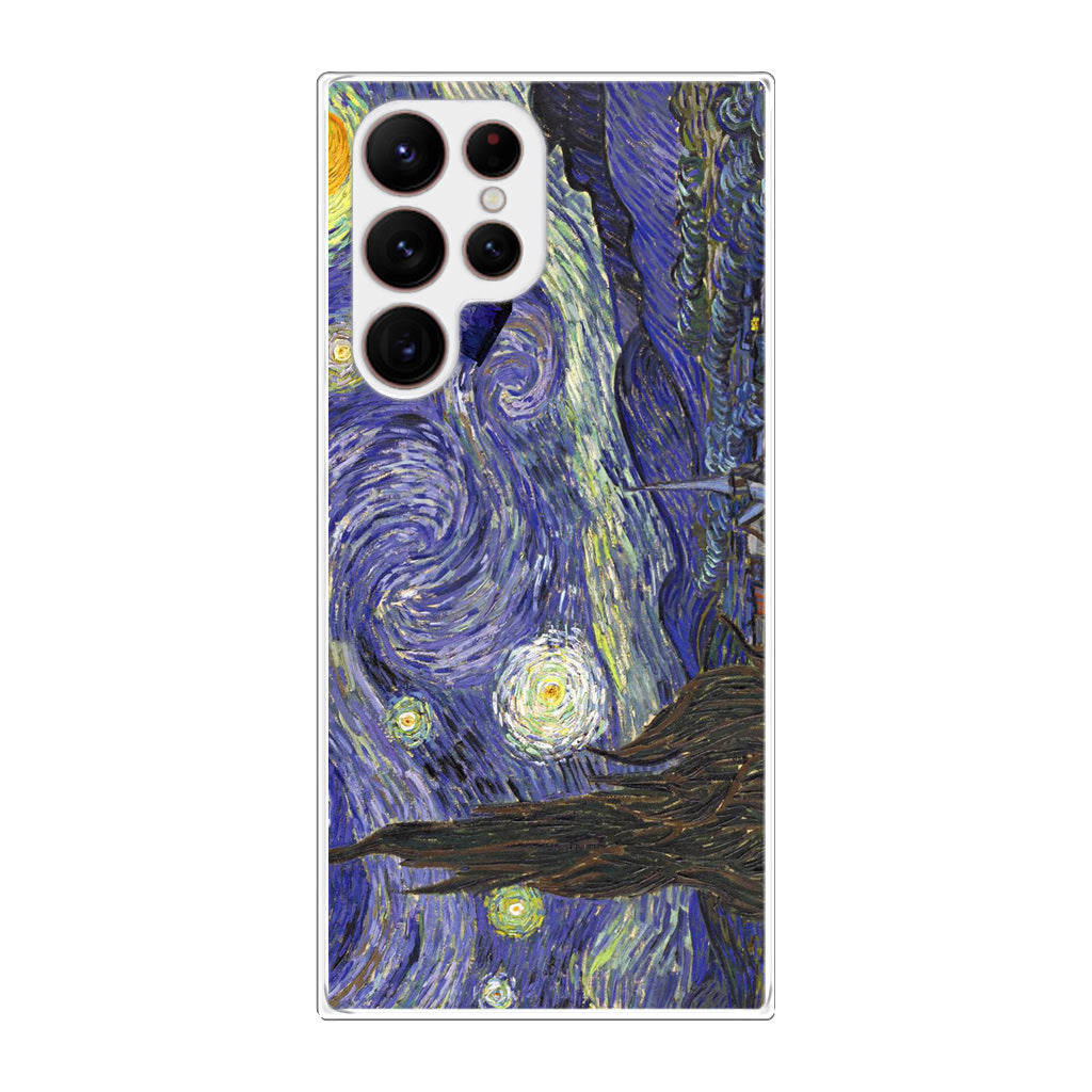 Dr Who Tardis In Van Gogh Starry Night Galaxy S22 Ultra 5G Case