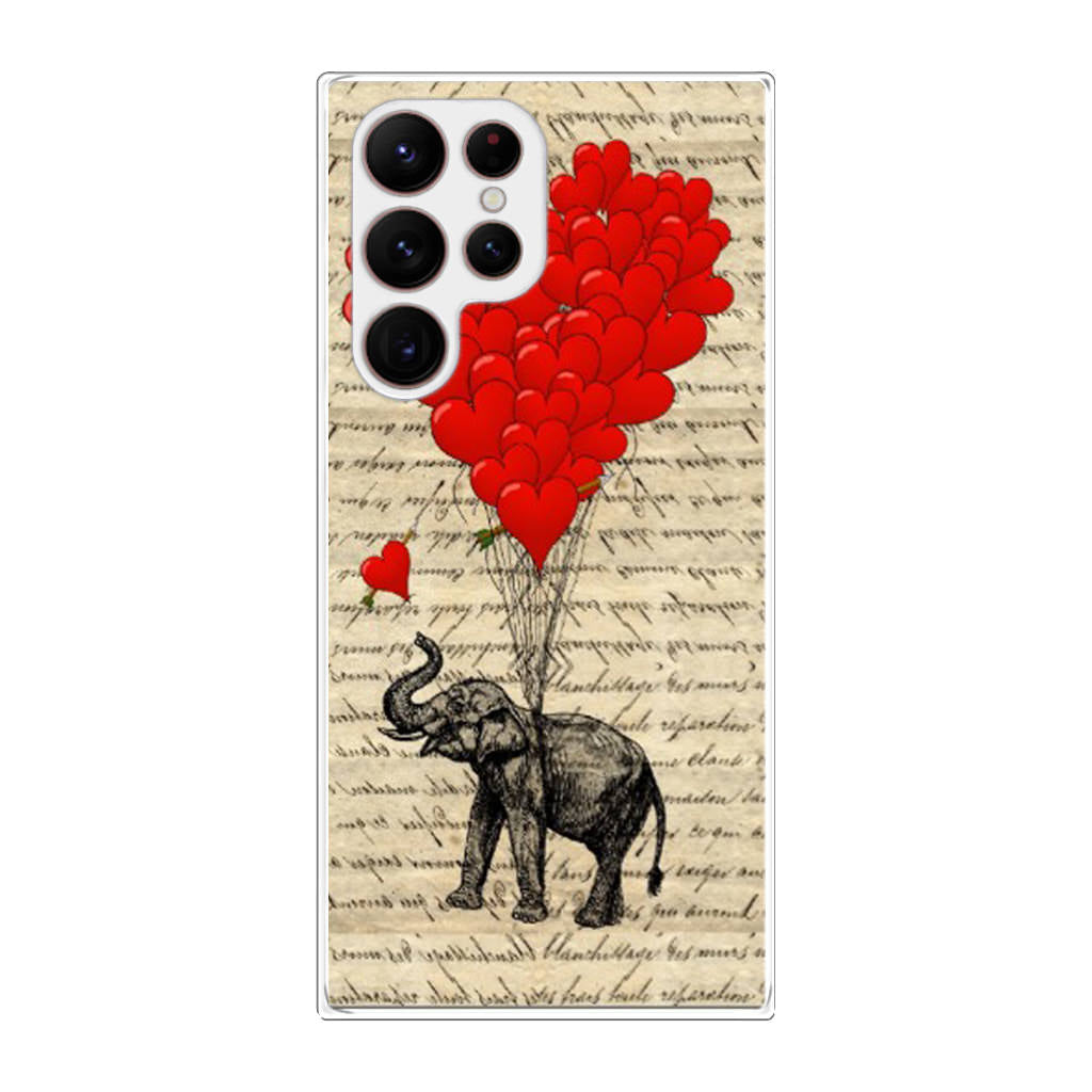 Elephant And Heart Galaxy S22 Ultra 5G Case