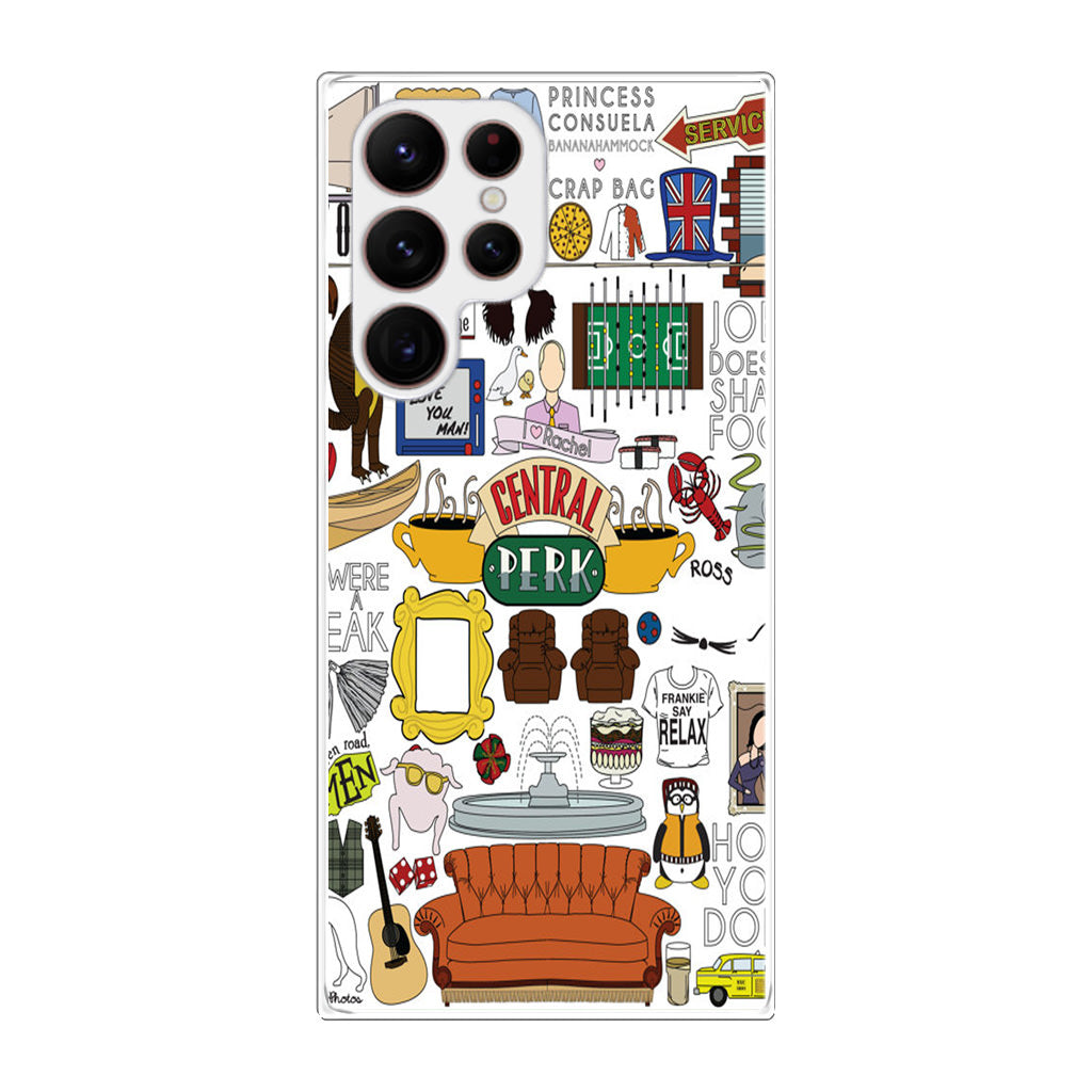 Friends TV Show Central Perk Sticker Galaxy S22 Ultra 5G Case