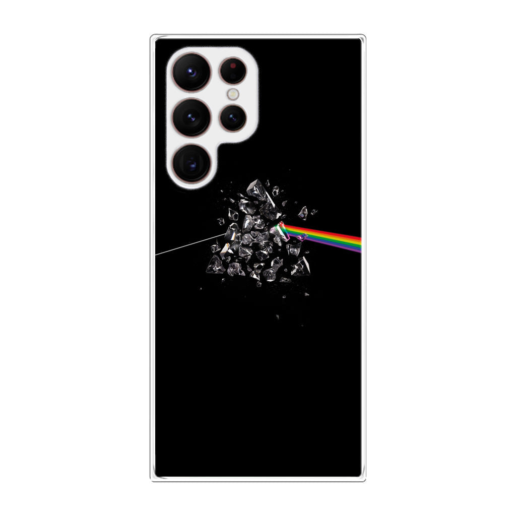 Glass Broken Light Refraction Galaxy S22 Ultra 5G Case