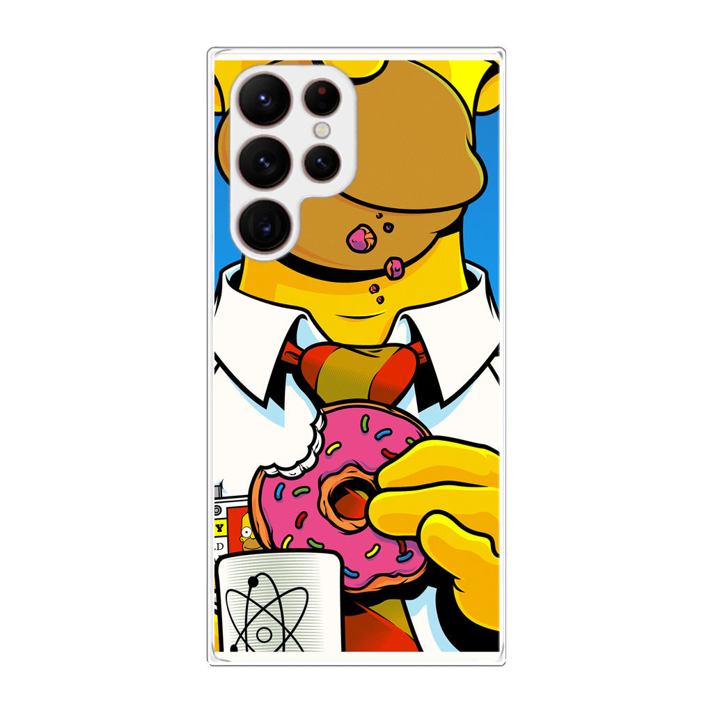 Homer Eats Donut Galaxy S22 Ultra 5G Case