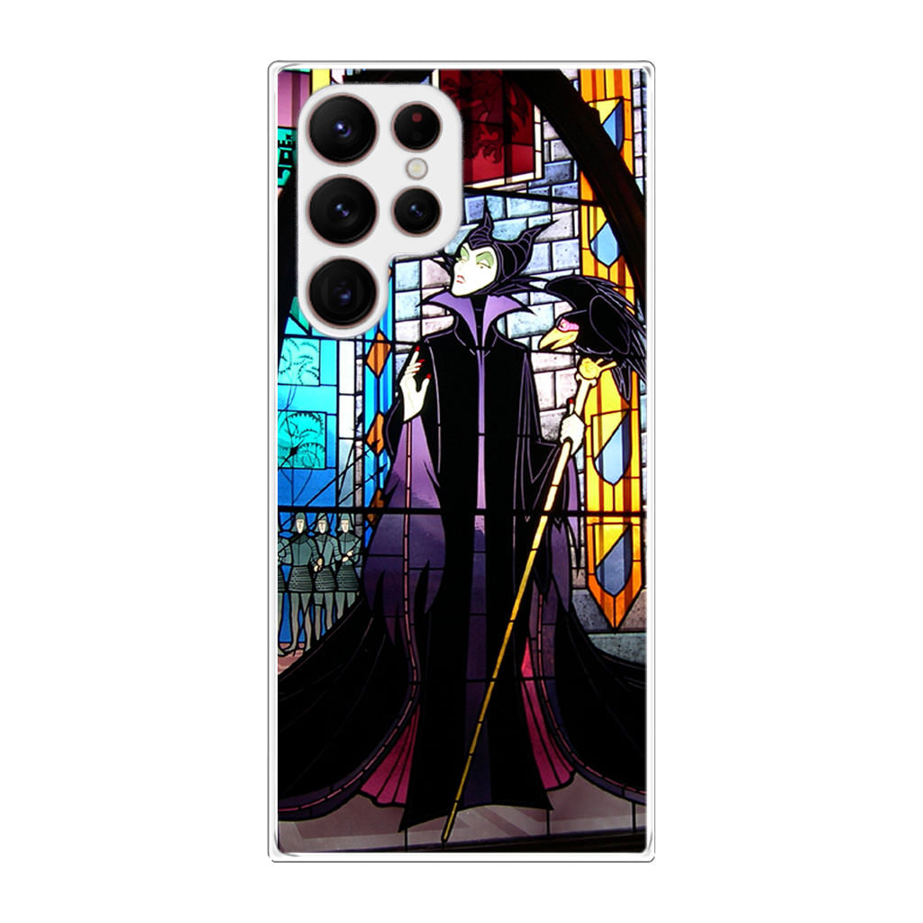 Maleficent Sleeping Beauty Glass Art Galaxy S22 Ultra 5G Case