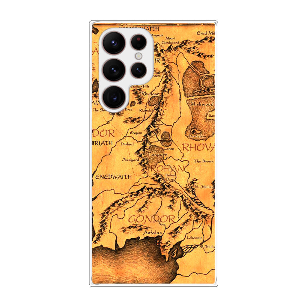 Middle Earth Map Hobbit Galaxy S22 Ultra 5G Case