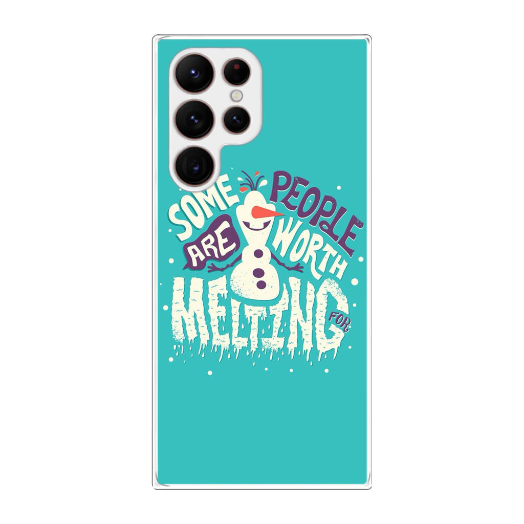 Olaf Frozen Is Melting Galaxy S22 Ultra 5G Case