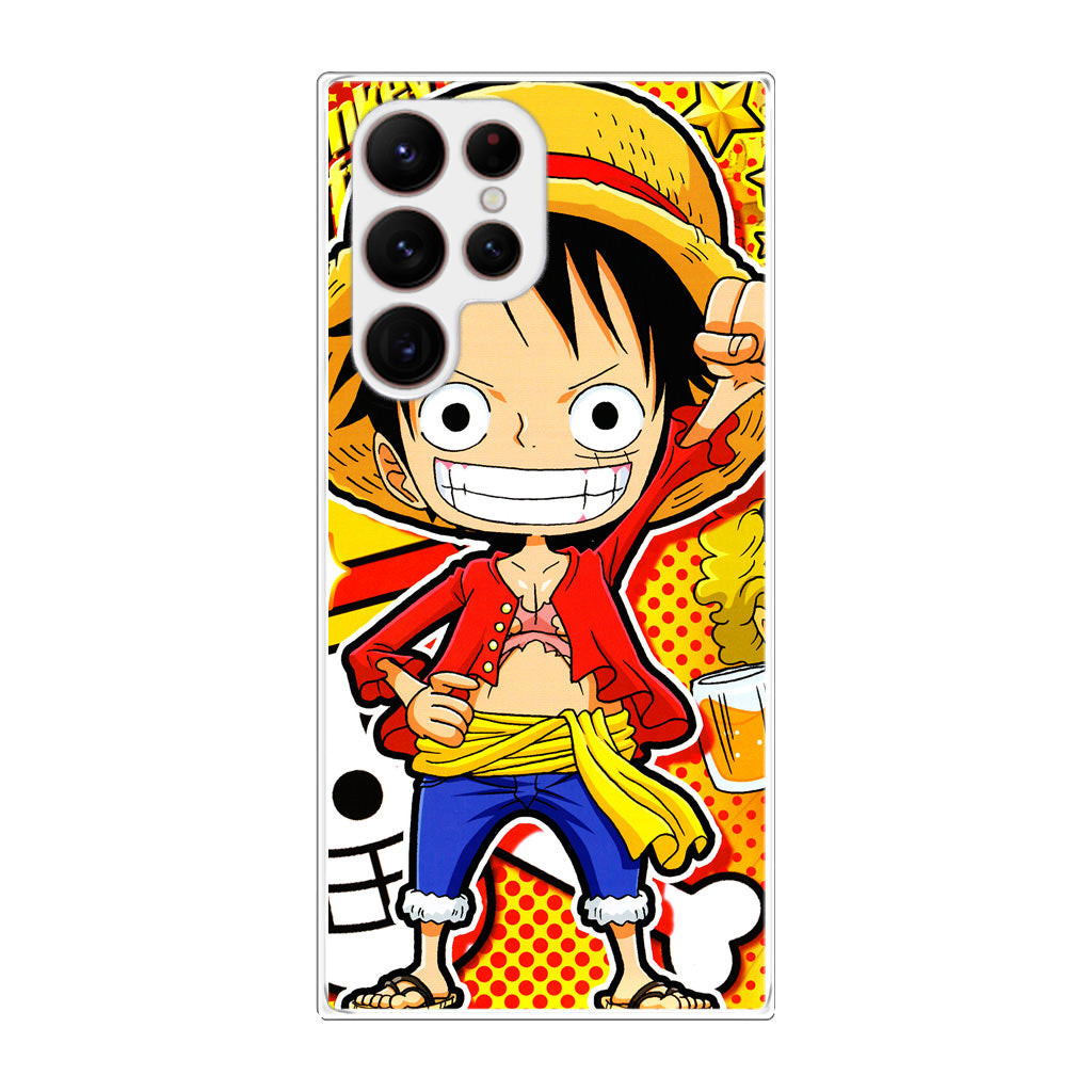 One Piece Cute Luffy Galaxy S22 Ultra 5G Case