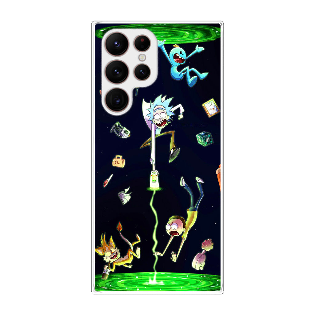 Rick And Morty Portal Fall Galaxy S22 Ultra 5G Case