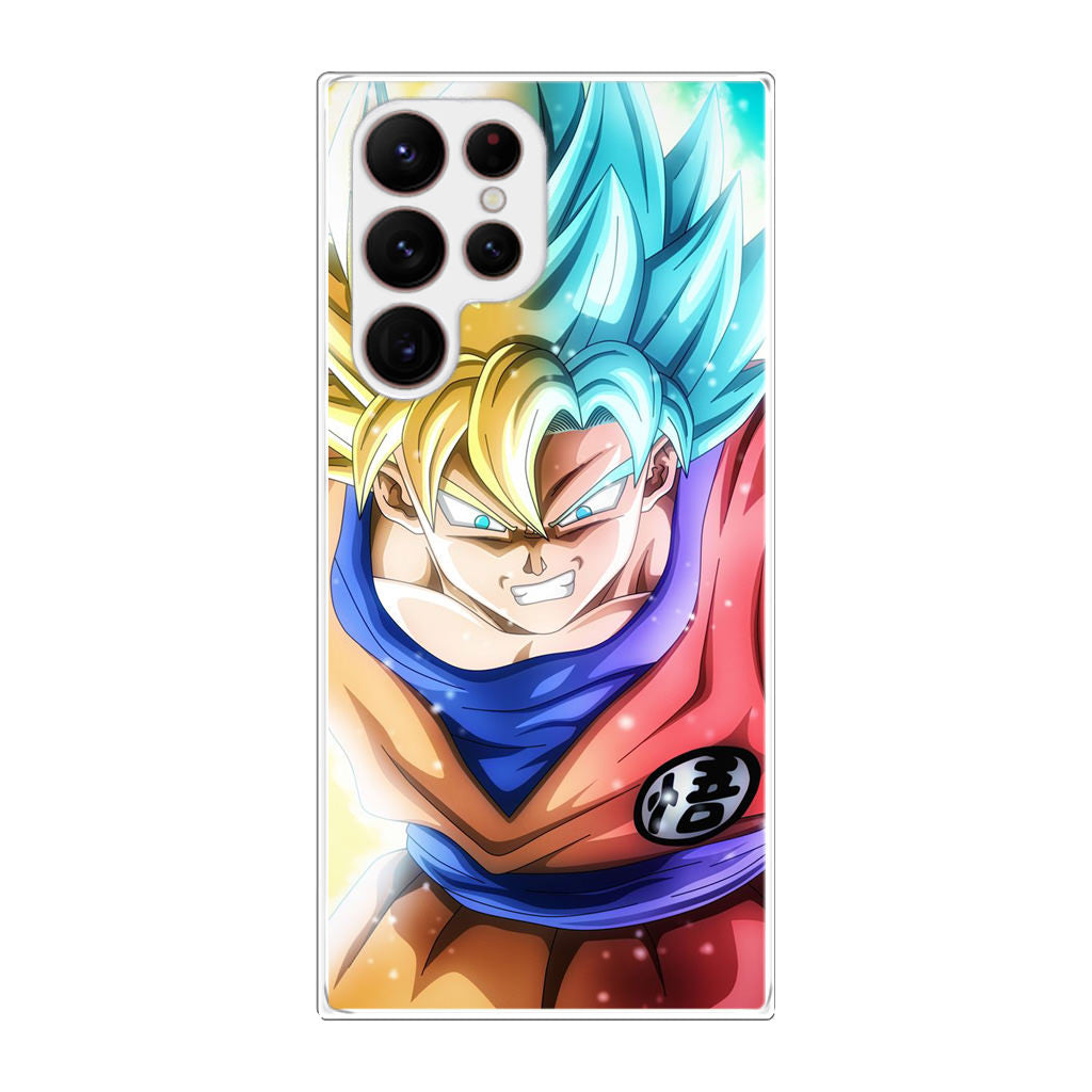 Goku SSJ 1 to SSJ Blue Galaxy S22 Ultra 5G Case