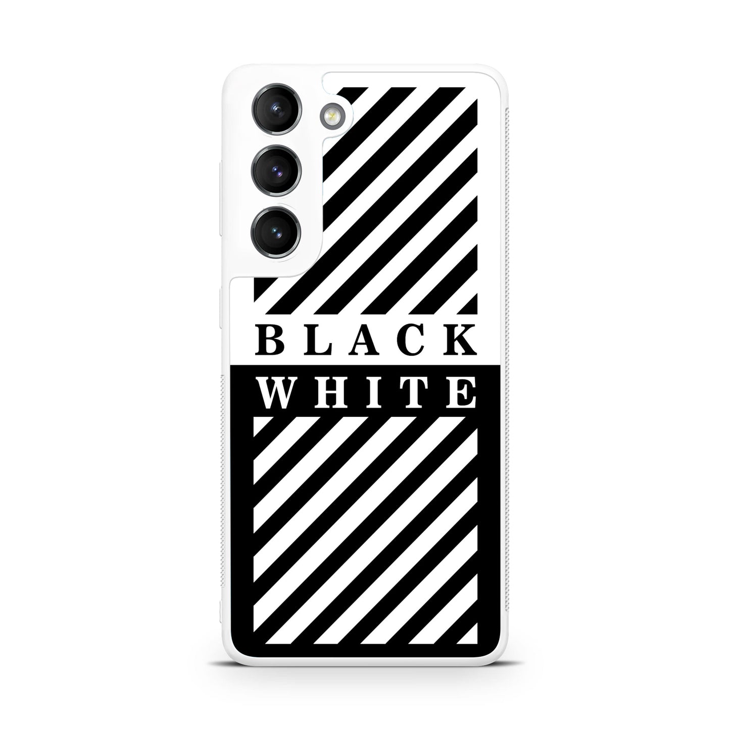 Black White Stripes Galaxy S22 / S22 Plus Case