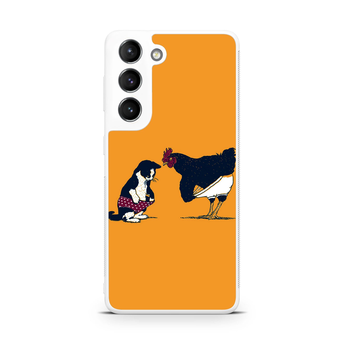 Cat Chicken Yellow Underwear Cute Galaxy S22 / S22 Plus Case