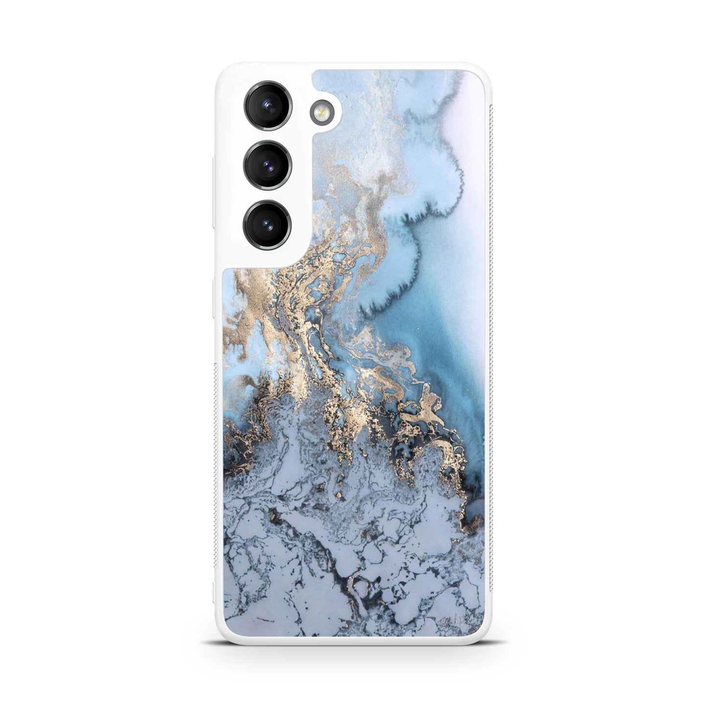 Golden Azure Marble Galaxy S22 / S22 Plus Case