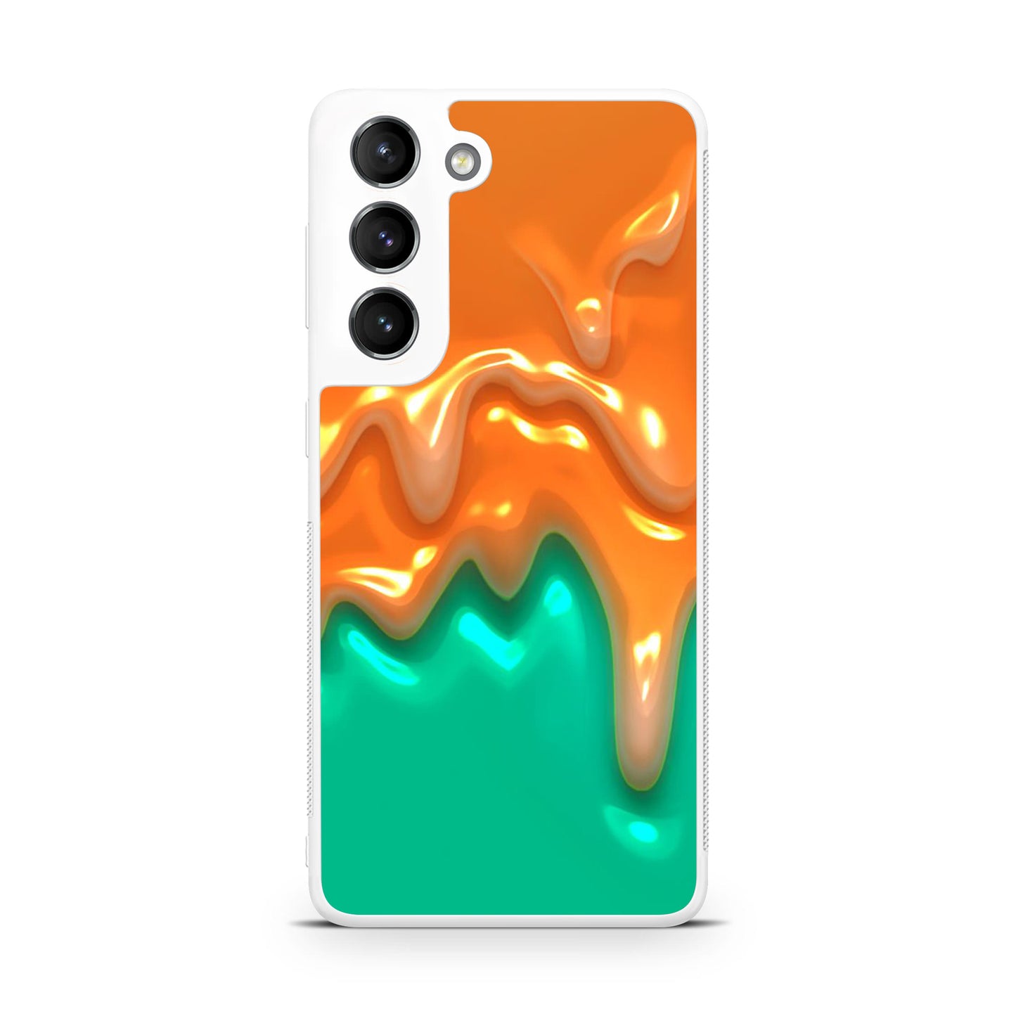 Orange Paint Dripping Galaxy S22 / S22 Plus Case