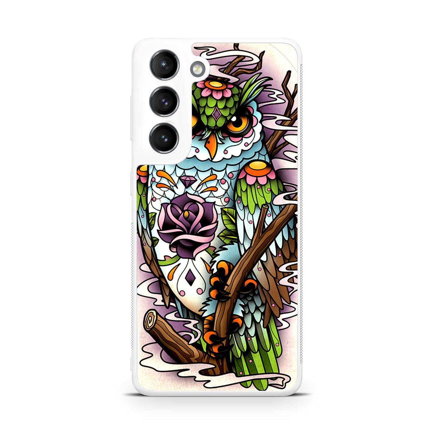 Sugar Skull Owl Tattoo Galaxy S22 / S22 Plus Case