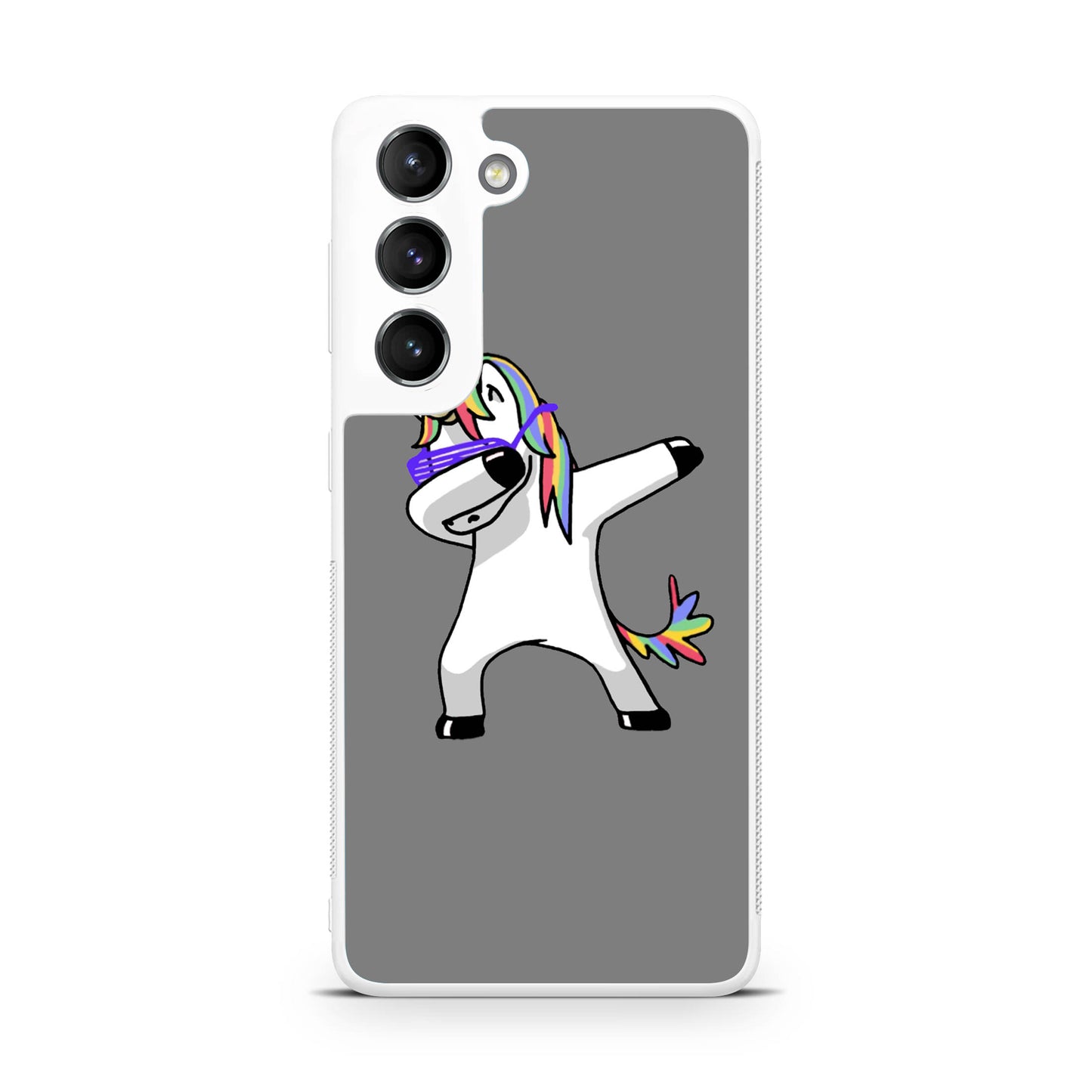 Unicorn Dabbing Grey Galaxy S22 / S22 Plus Case