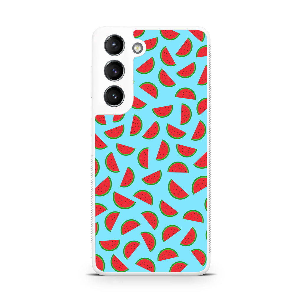 Watermelon Fruit Pattern Blue Galaxy S22 / S22 Plus Case